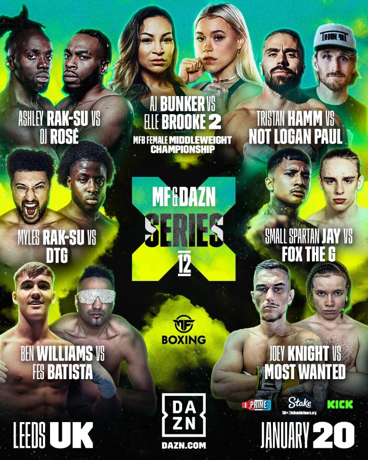 Misfits Boxing X Series Results Stats Full Card News Fight