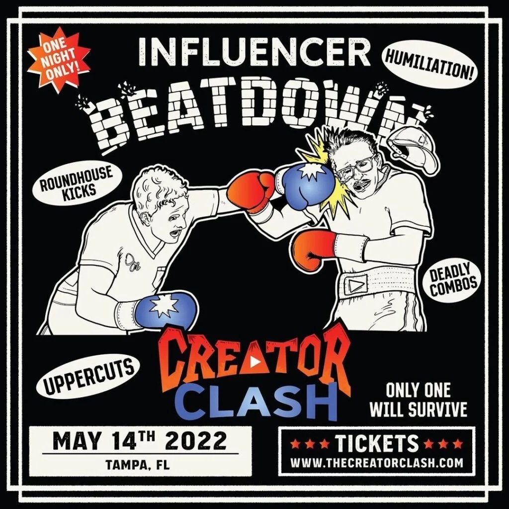 Creator Clash Results, Stats, Full Card, News, Fight Video