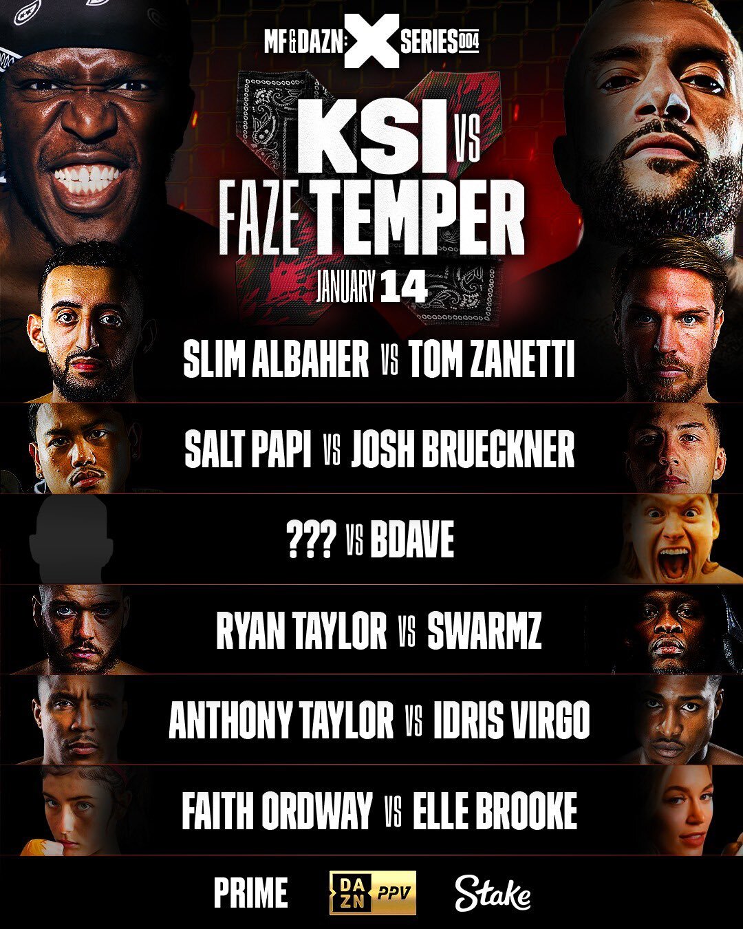 Misfits Boxing X Series 004 Results, Stats, Full Card, News, Fight